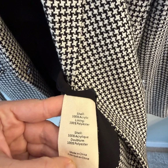 L'AGENCE Candra Zip Pocket Houndstooth Check Blazer - Picture 10 of 13